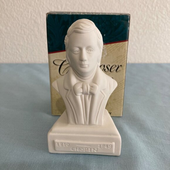 Willis Music Company Chopin Classical Composer Statuette 5” Porcelain Bust - Picture 6 of 7